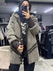 Fermuar Detaylı Kaban