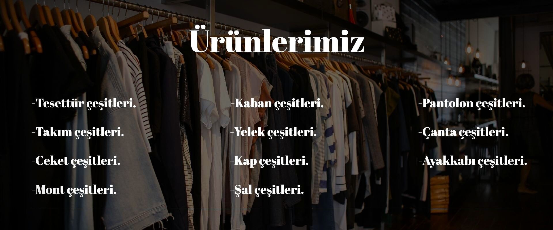 Ürünlerimiz